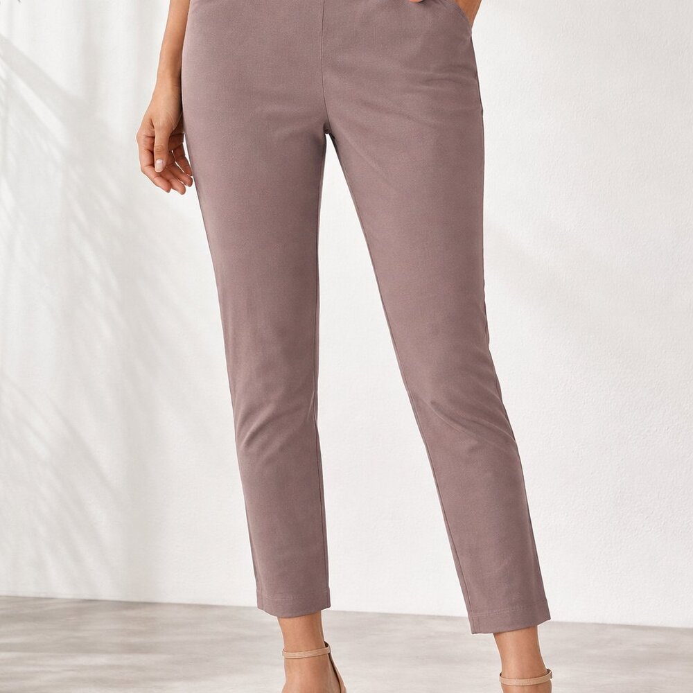 Chicos Perfect Stretch Pants-Light Brown